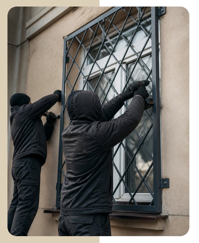 Установка антивандальных решеток на окна в Волхове